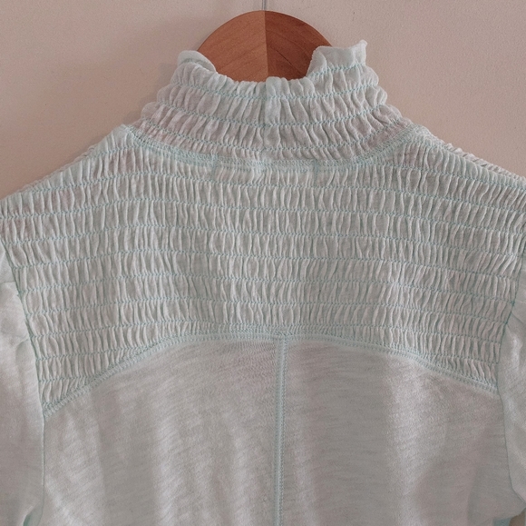 NWT Free People Caroline Smocked Turtleneck - Picture 5 of 10